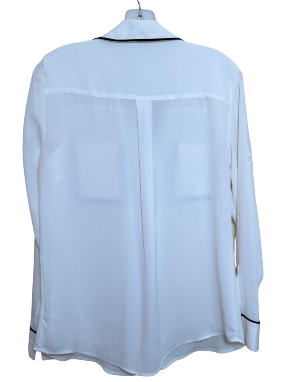 Medium - Express Portofino Shirt - White with Black Trim - VGC - Picture 6 of 7
